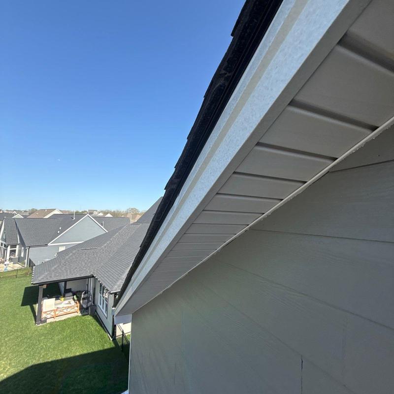 Roof gutter and fascia inspection on residential home