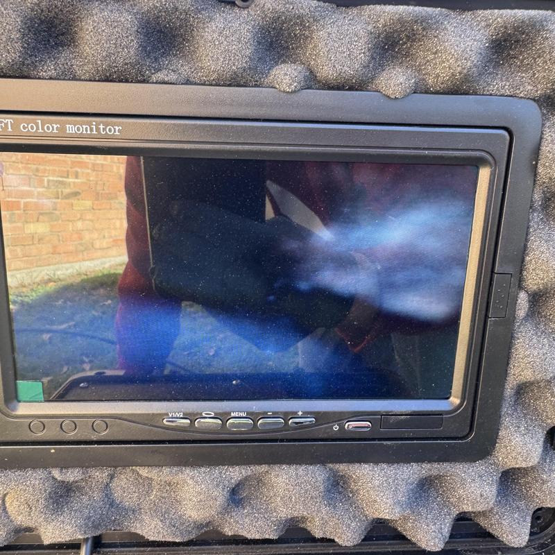 Sewer line inspection monitor with foam padding case