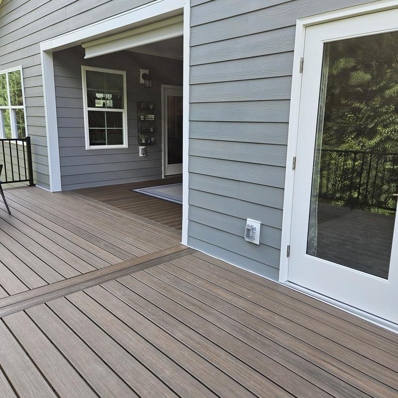 Trex composite deck expansion with railing in Durham Trex composite deck expansion with railing in Durham