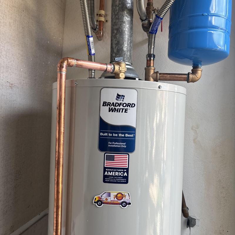 Bradford White natural gas water heater installation