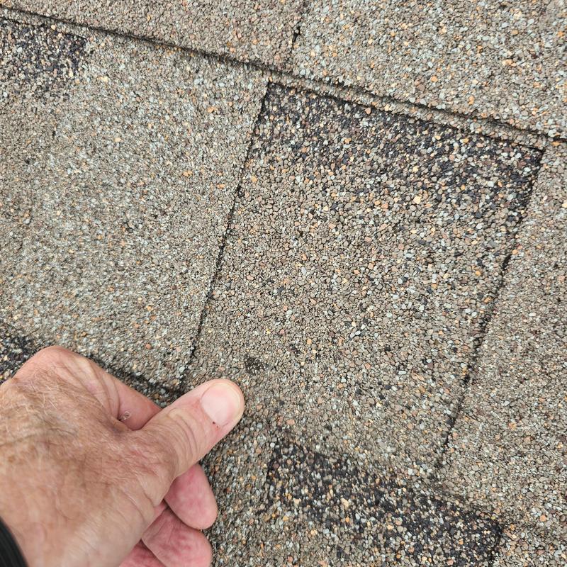 Roof shingles inspection for hail and wind damage