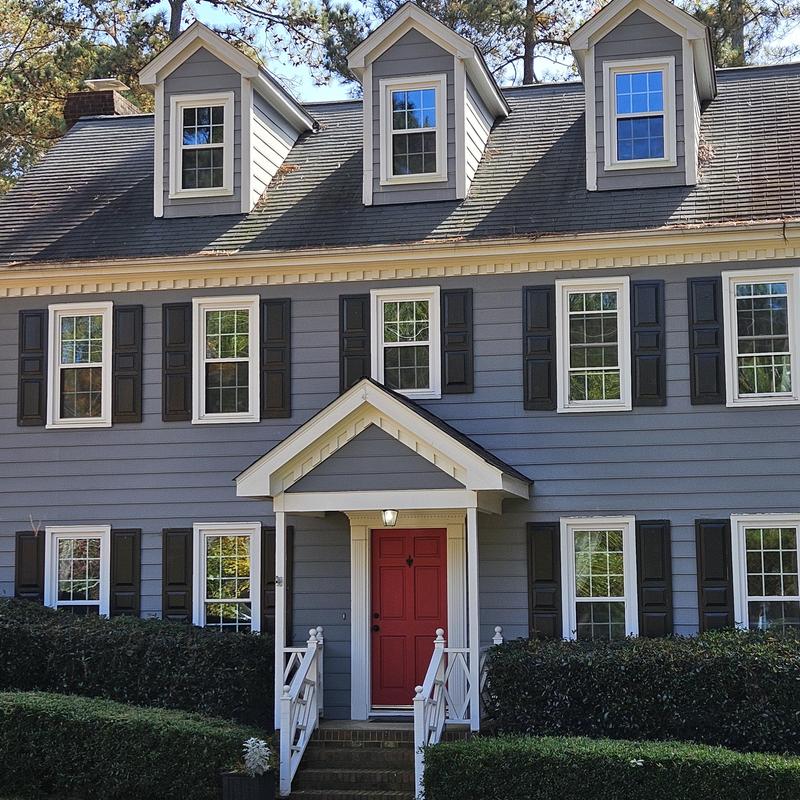 Roofing system and siding on two-story home Roofing system and siding on two-story home