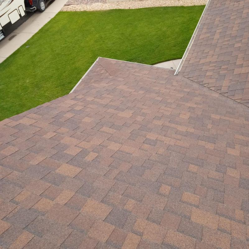 Asphalt shingle roof showing no visible hail damage Asphalt shingle roof showing no visible hail damage