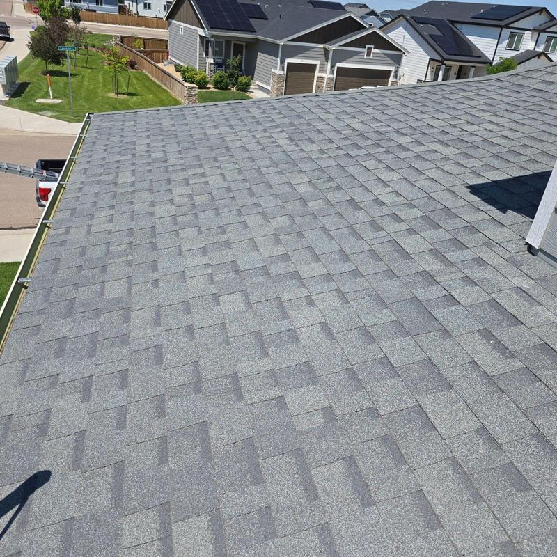 Shingle roof with hail damage inspection in Milliken, CO Shingle roof with hail damage inspection in Milliken, CO