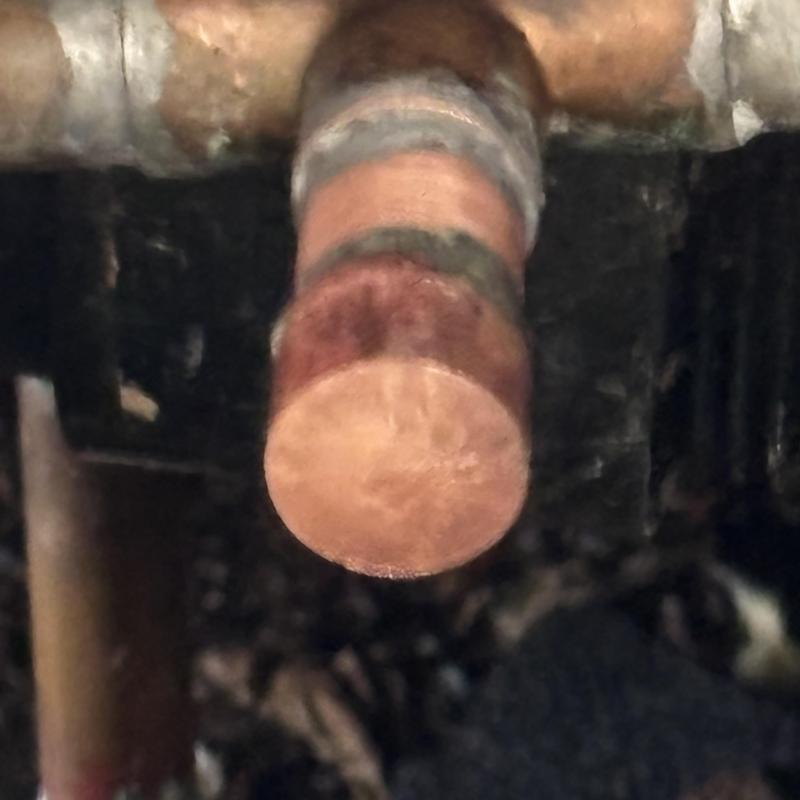 12 copper water line capped under mobile home