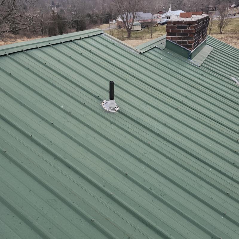 Metal roof pipe flashing with unused vent pipe