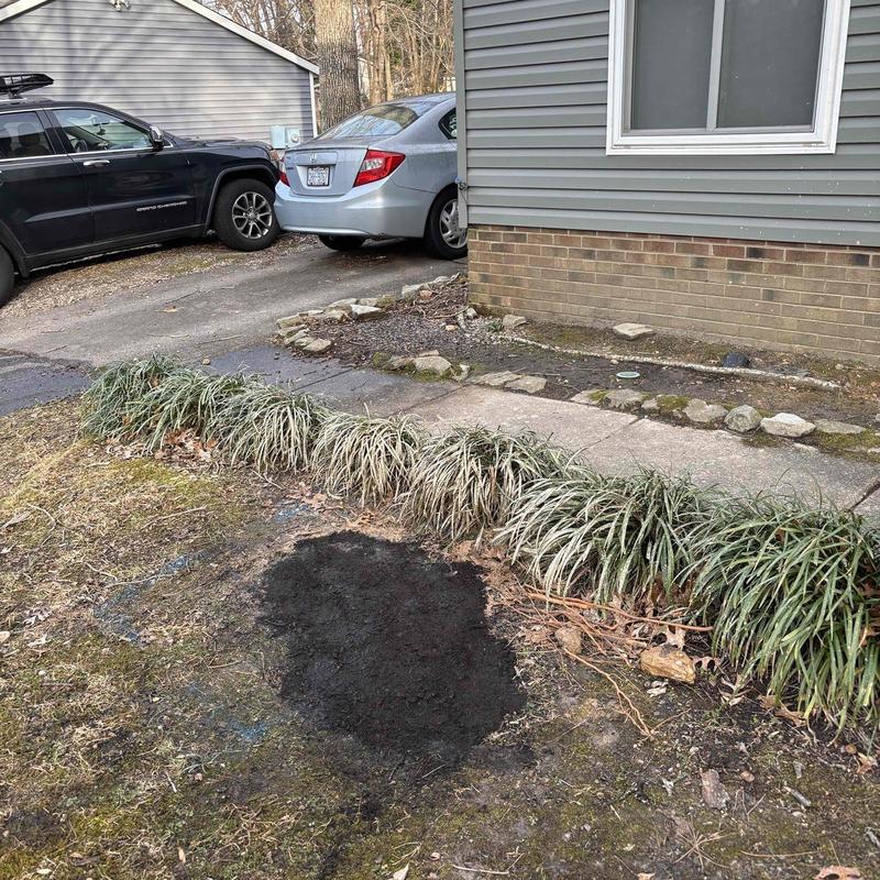Underground plumbing pipe patch near house foundation Underground plumbing pipe patch near house foundation