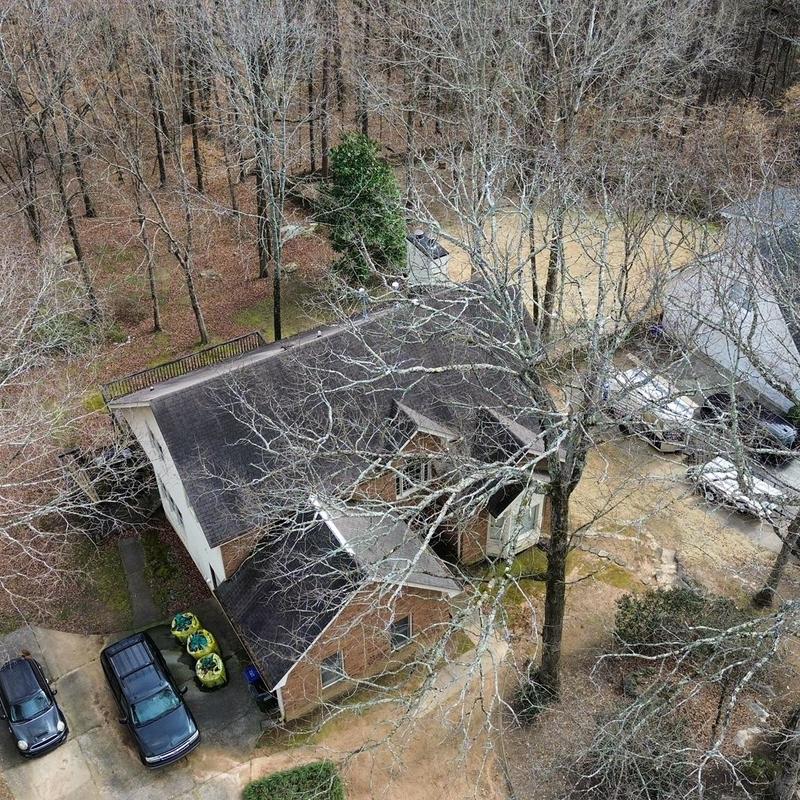 Asphalt shingle roof on residential home inspection