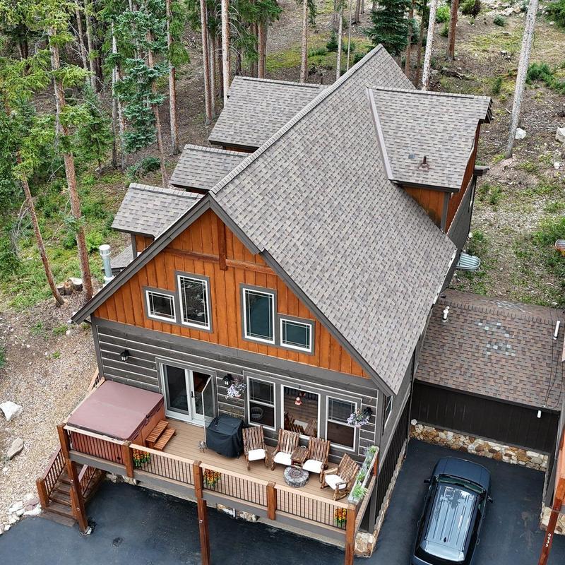 Owens Corning Duration Flex shingles on mountain home roof Owens Corning Duration Flex shingles on mountain home roof