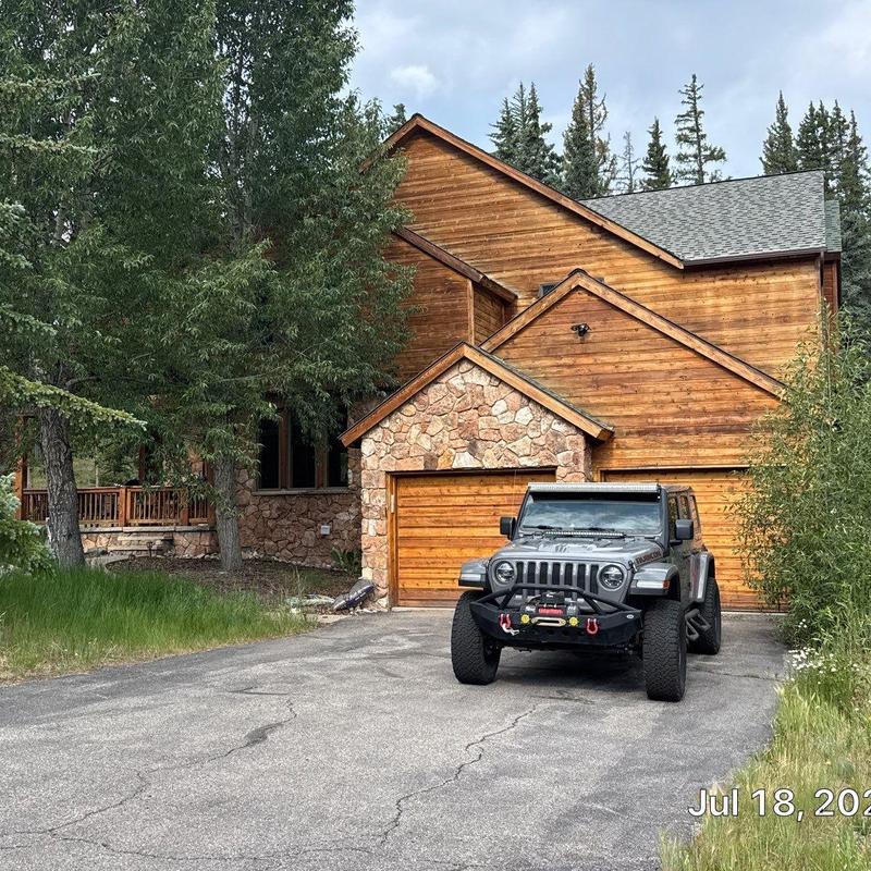 Asphalt shingle roof inspection on mountain cabin Asphalt shingle roof inspection on mountain cabin