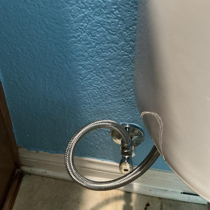 14-turn shut off valve and supply line on toilet