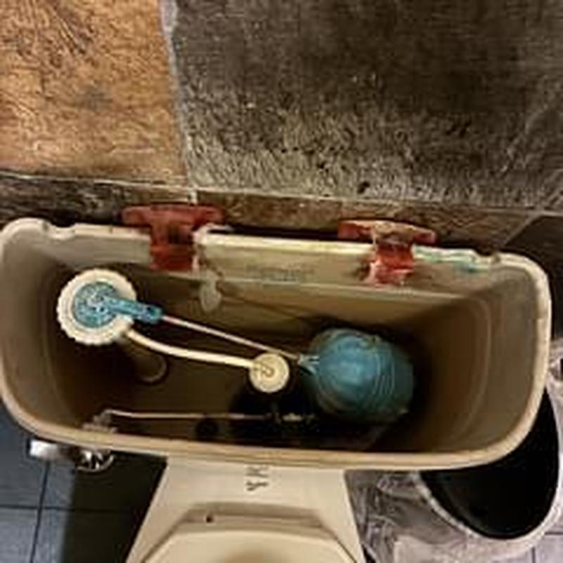 Toilet tank interior components with float valve and fill tube