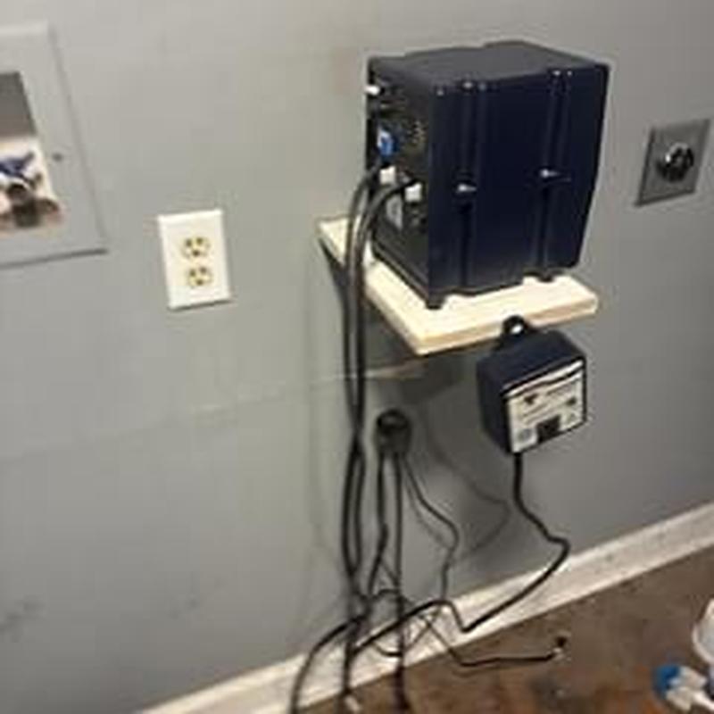 Sump pump control units disconnected on wall mount