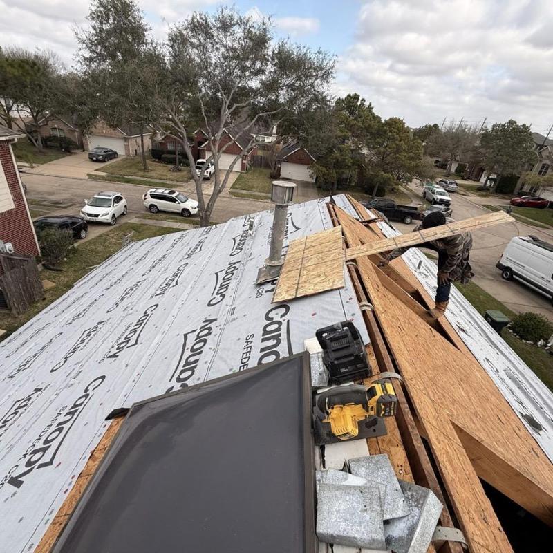 Roof decking replacement with underlayment installation