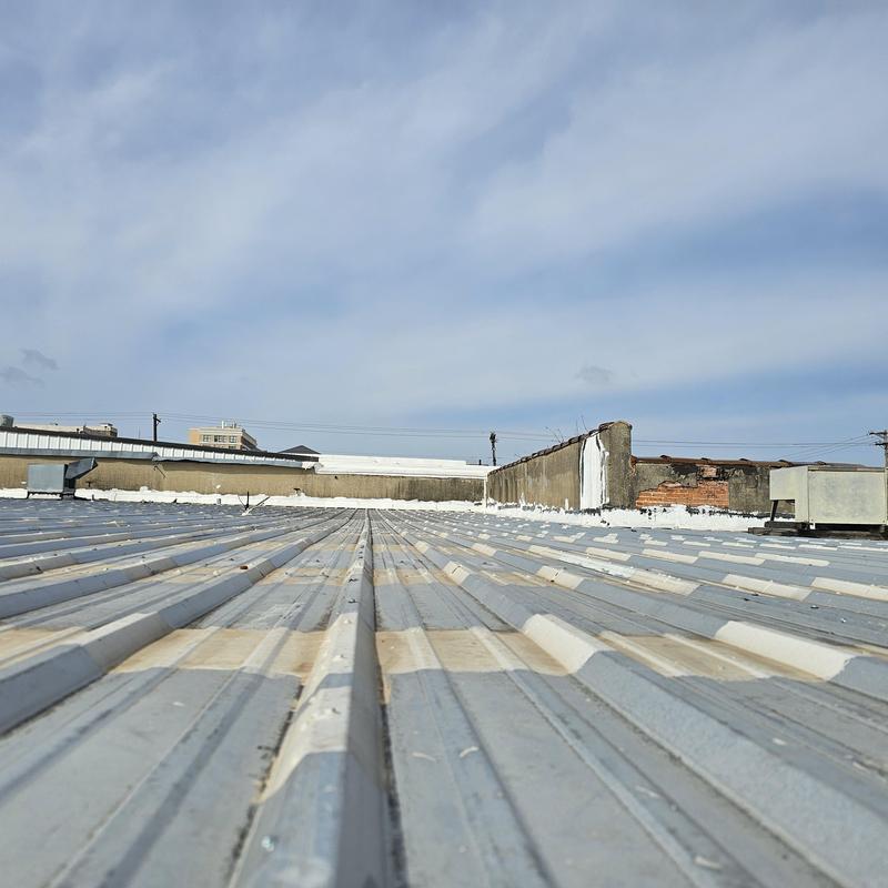 Metal roof with hail damage and debris removal in Terrell TX