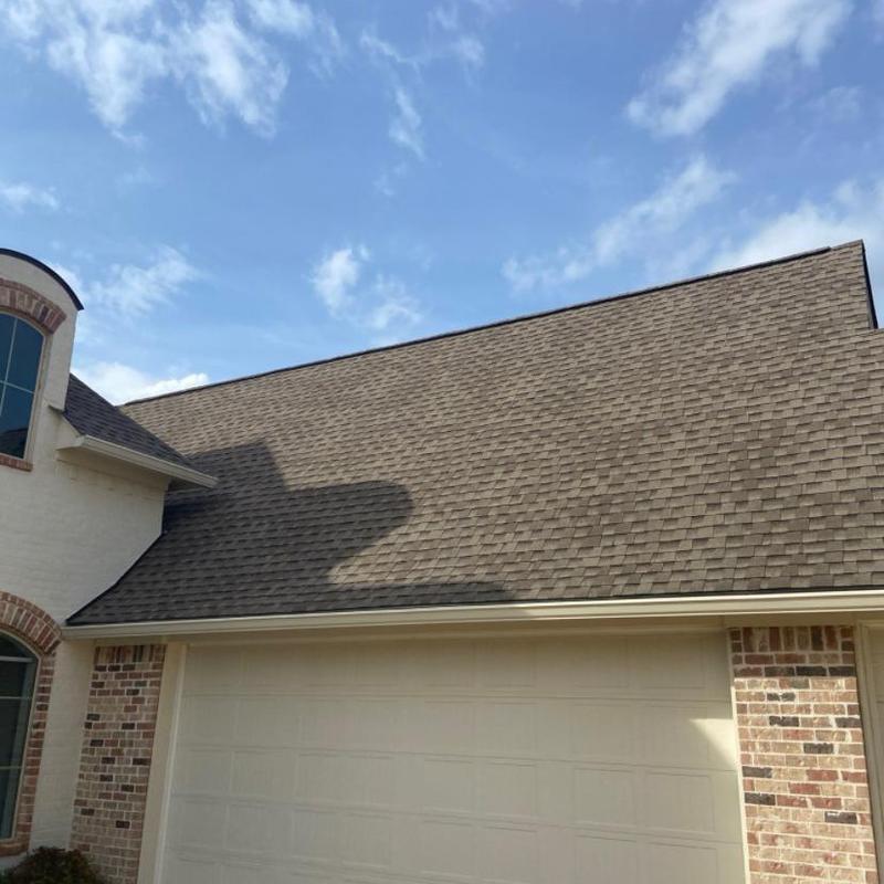 Asphalt shingle roof inspection on residential home