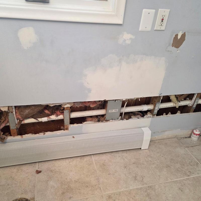 1.5 PVC pipe rough-in for master bathroom vanities