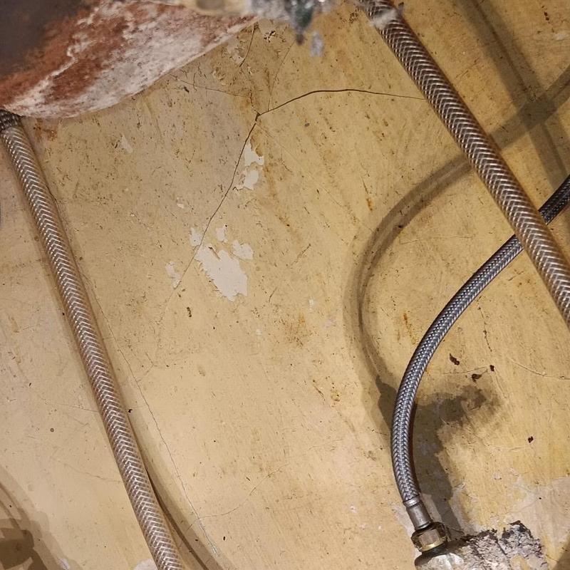 Tubular flexible water supply lines under sink
