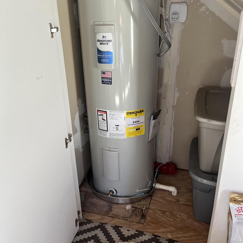 Bradford White 50-gallon electric water heater installation