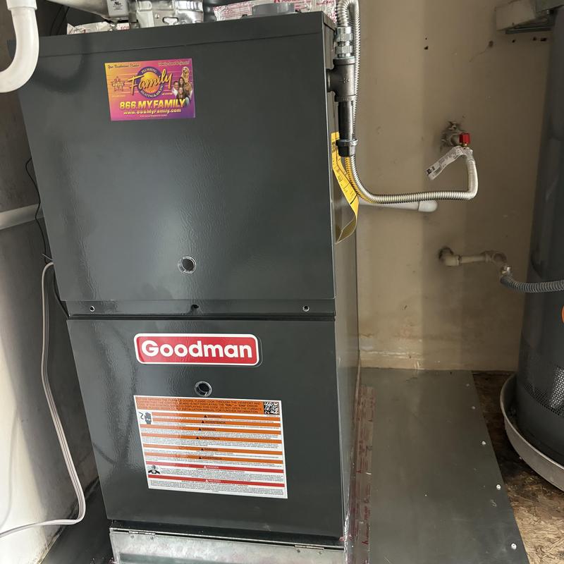 Goodman 4-ton 80,000 BTU upflow furnace installation