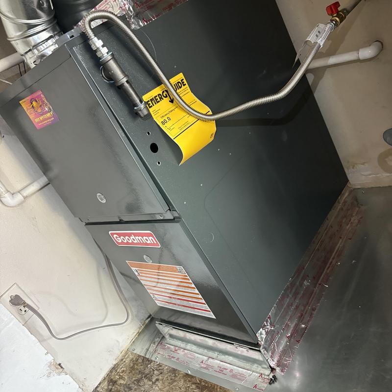 Goodman 4 ton 80,000 BTU upflow furnace installation