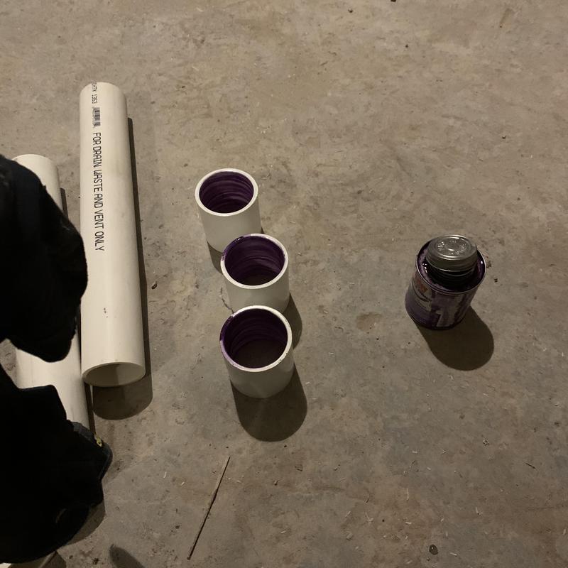 High efficiency furnace exhaust pipe fittings with primer