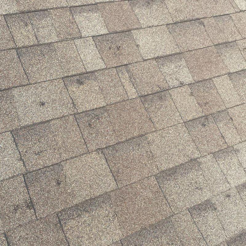 GAF Timberline HDZ asphalt shingles with hail damage