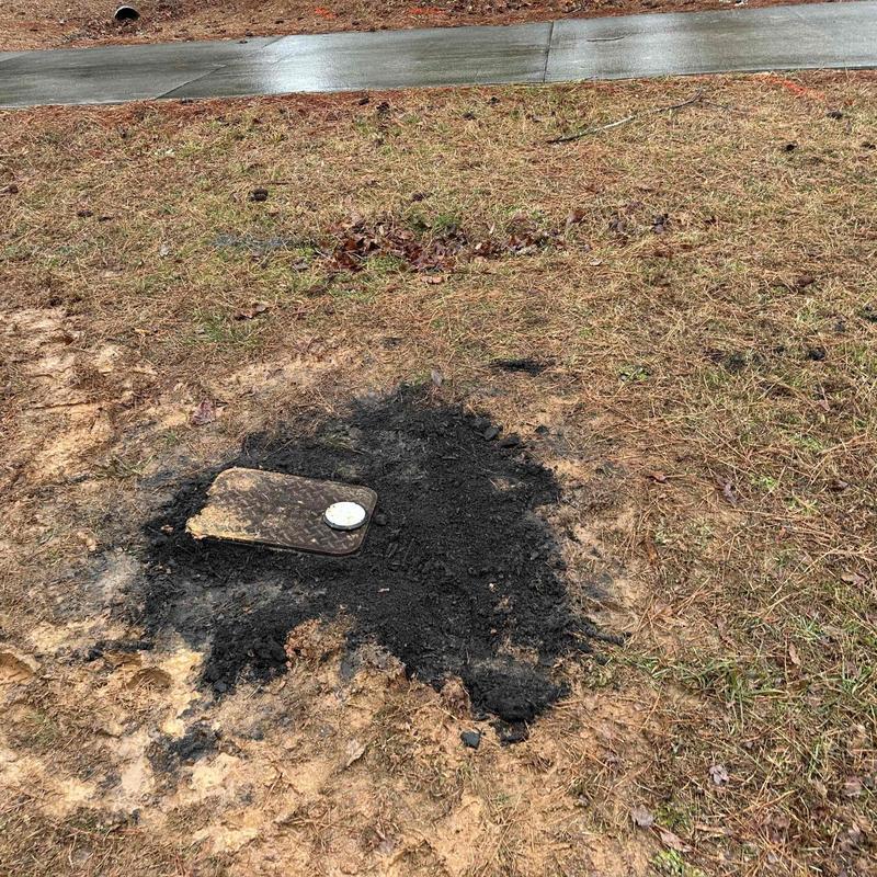 Septic tank cover with soil excavation and cleanup Septic tank cover with soil excavation and cleanup