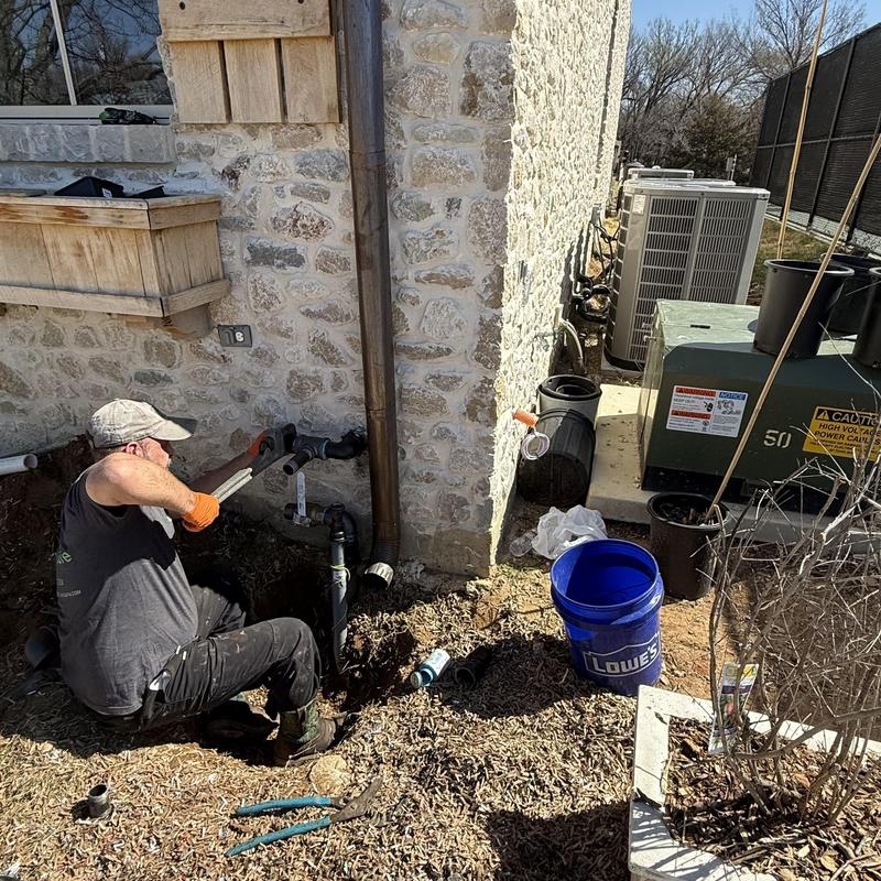 Gas pool heater connection repair outside house