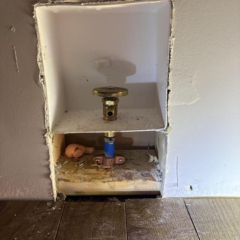 Icemaker water shut-off valve with new installation hole