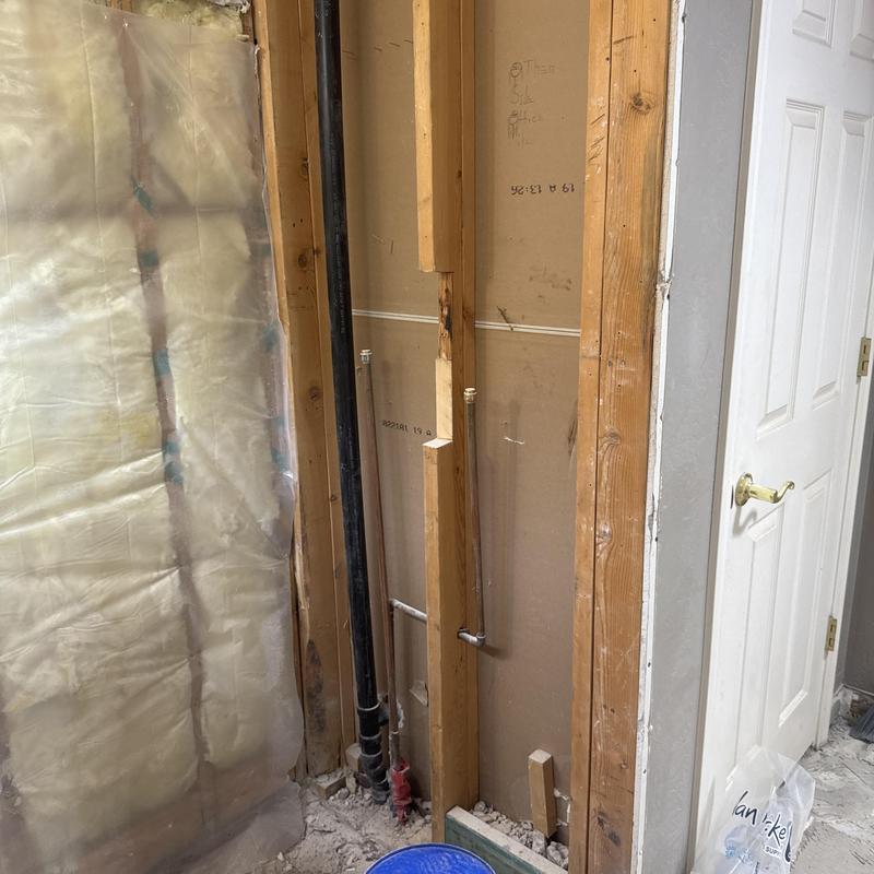 Shower valve installation plumbing in wall framing