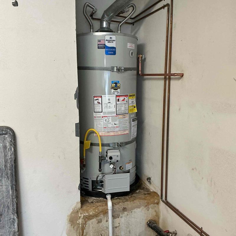 Bradford White 75-gallon gas water heater installation