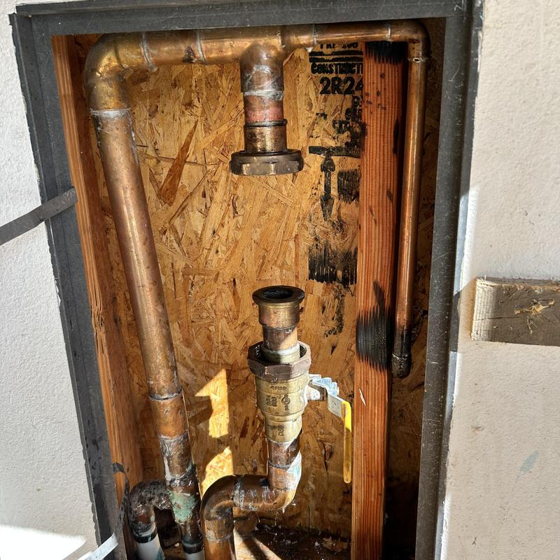 Pressure reducing valve with copper pipe modifications