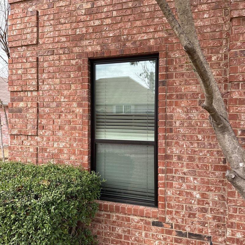 Burris vinyl window with black exterior frame