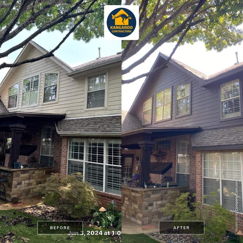 LP SmartSide siding and trim installation before and after