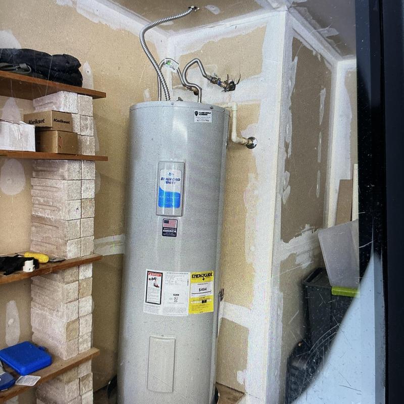 Electric water heater installation with new code upgrades
