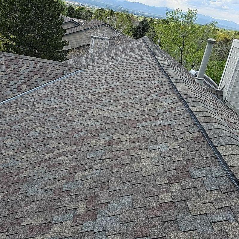 Asphalt shingle roof with hail damage inspection in Littleton Asphalt shingle roof with hail damage inspection in Littleton