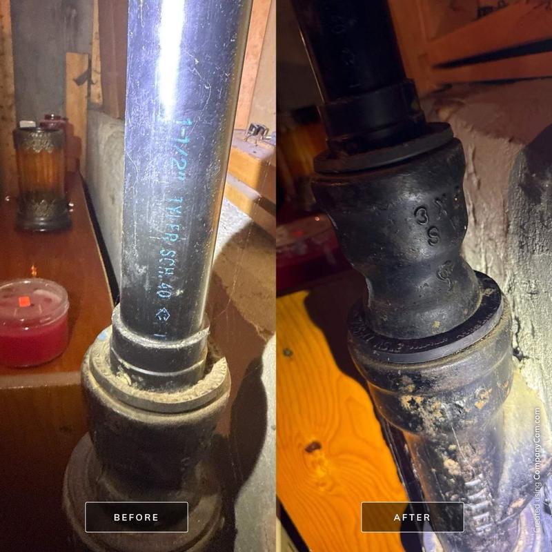 Waste line piping upgrade from 1.5" to 2" standpipe