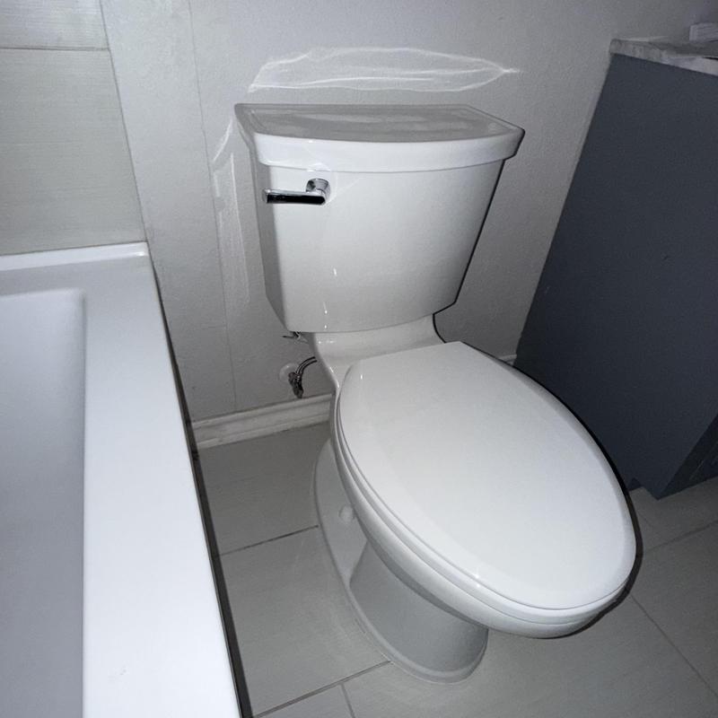 Toilet replacement with new flange and hose bib repair