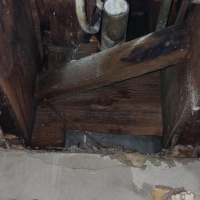 Copper drain line section replacement in ceiling joist space