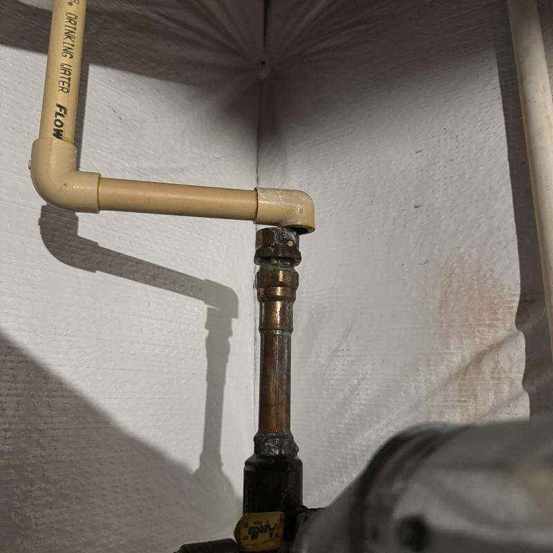 CPVC to type L copper water pipe connection