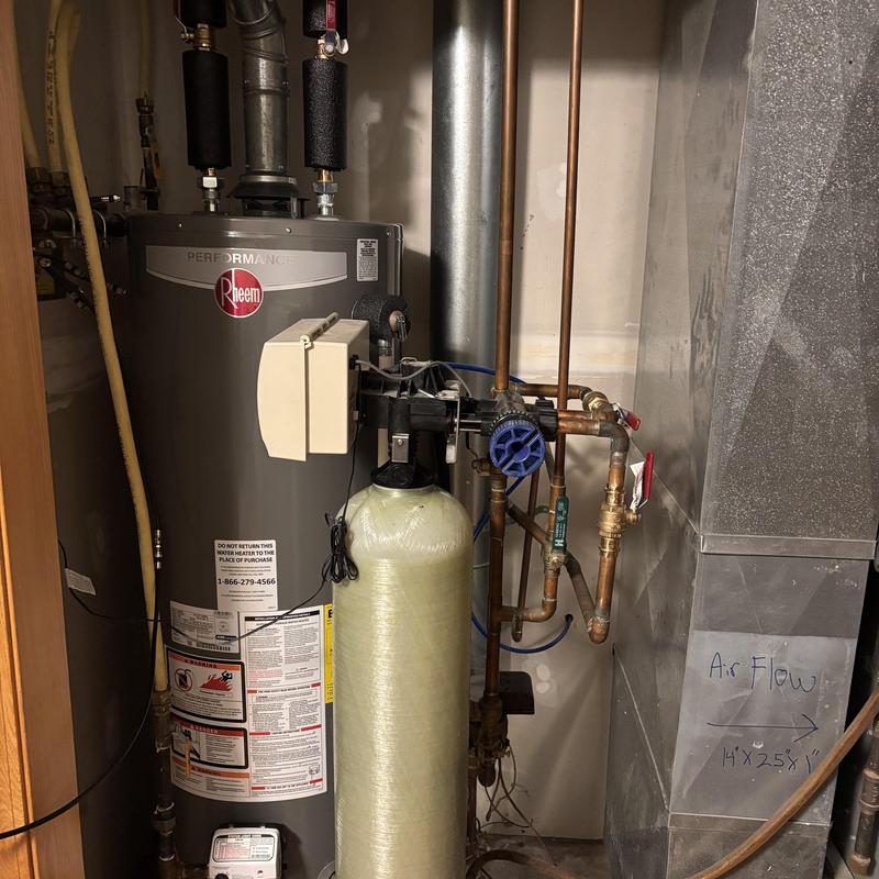 Rheem gas water heater with filtration system