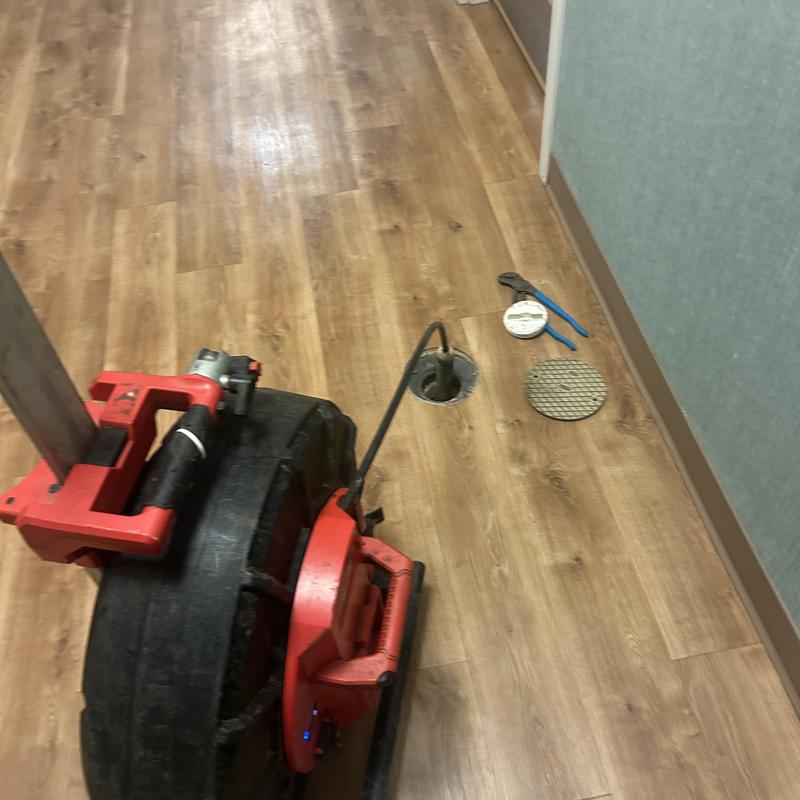 Main line drain with inspection camera and tools