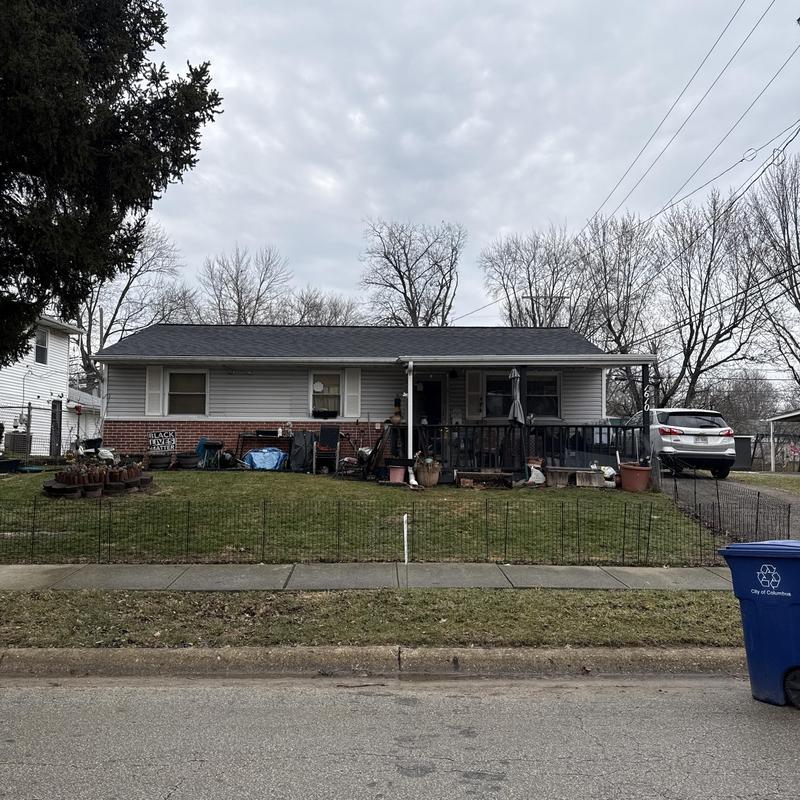 Asphalt shingle roof replacement on residential home Asphalt shingle roof replacement on residential home