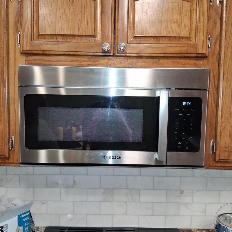 Microwave oven installation with new wiring and hoses