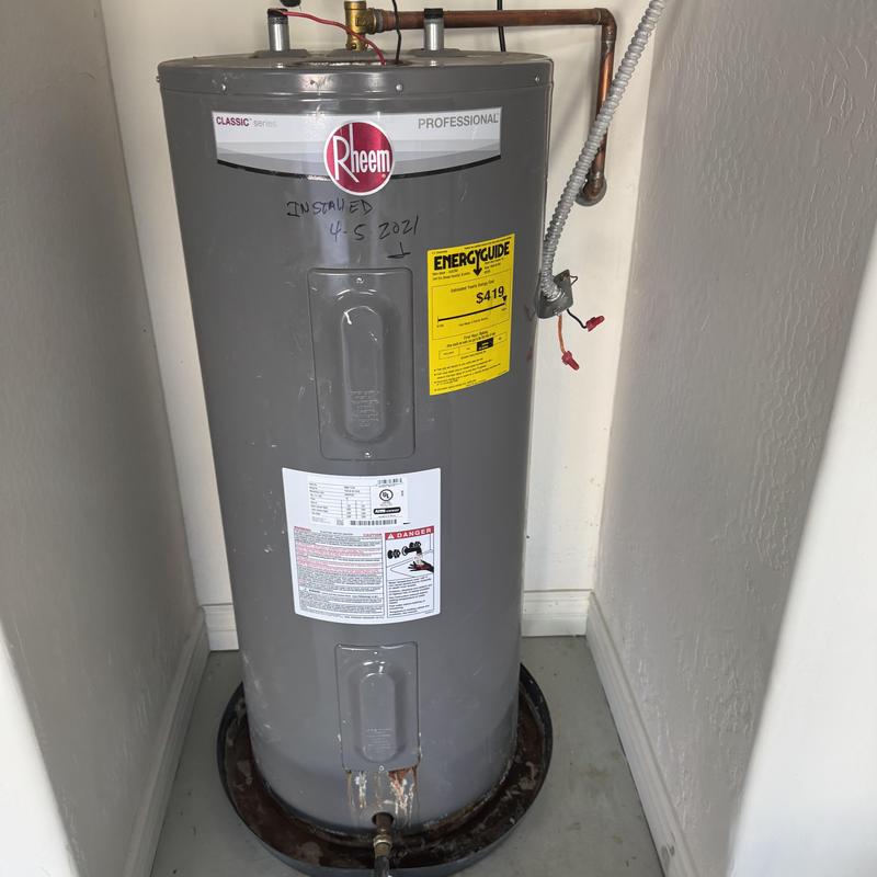 Water heater replacement with corrosion evidence
