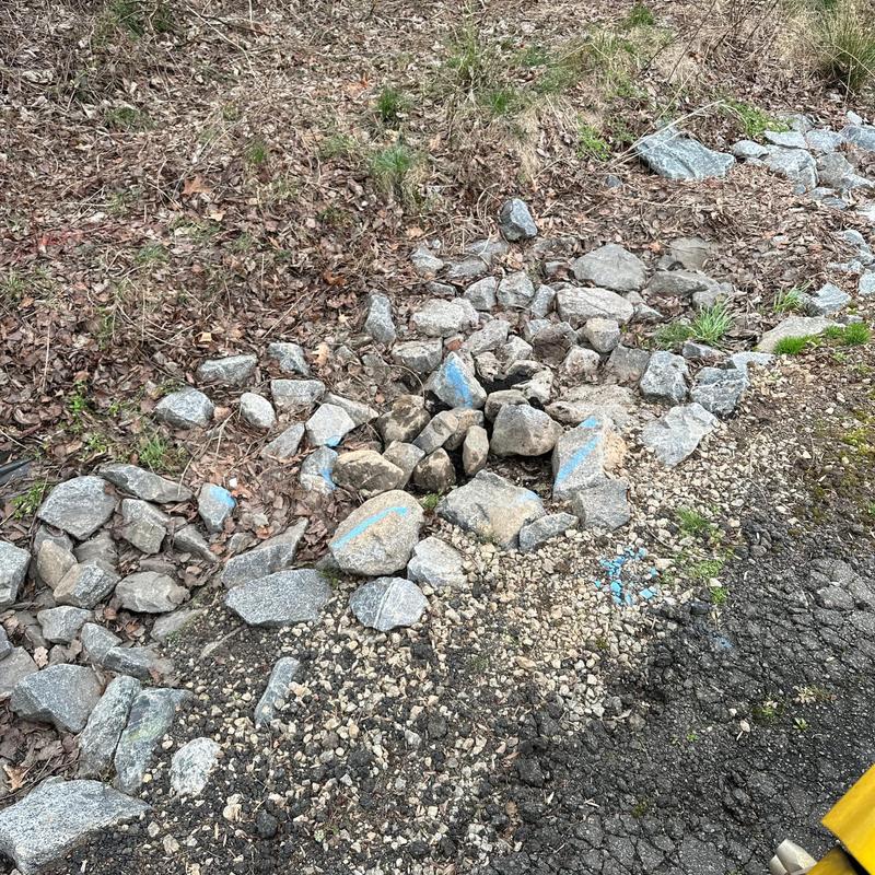 Underground piping excavation with rock erosion control Underground piping excavation with rock erosion control