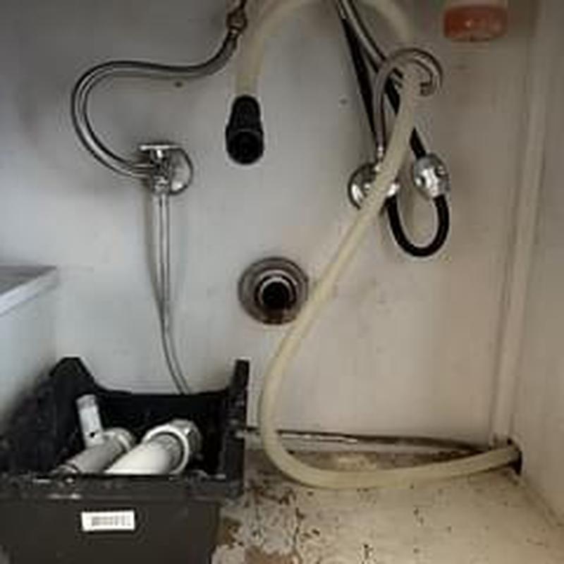 Kitchen sink drain line with shut off valves and strainer