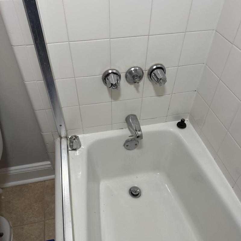 MOEN Delta tub and shower valve with trim installed