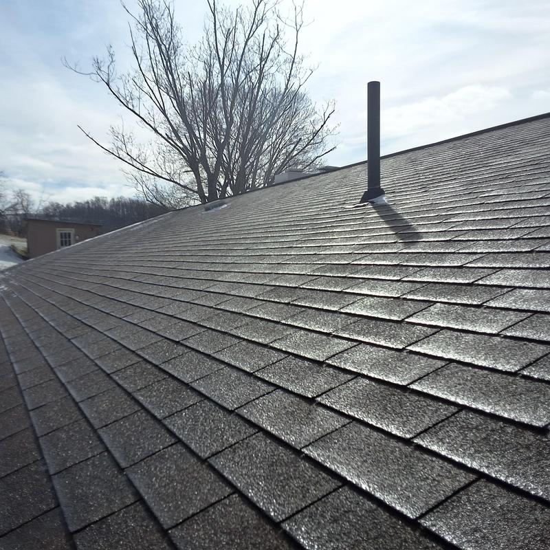 Atlas Pinnacle Pristine Pewter roof shingles on home